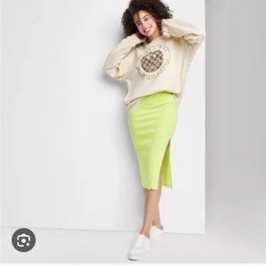 Ascot and Hart Neon midi skirt